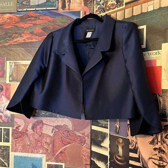 STUNNING Frascara Couture Dress with matching Jacket - Picture 6 of 11